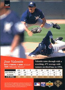 1995 SP #167 Jose Valentin Back