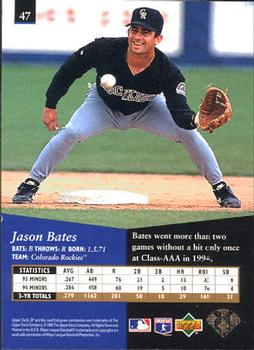 1995 SP #47 Jason Bates Back