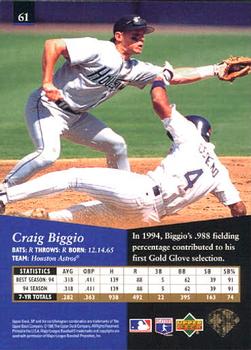 1995 SP #61 Craig Biggio Back
