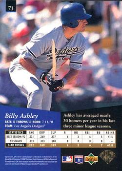 1995 SP #71 Billy Ashley Back