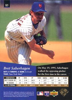 1995 SP #85 Bret Saberhagen Back