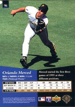 1995 SP #96 Orlando Merced Back