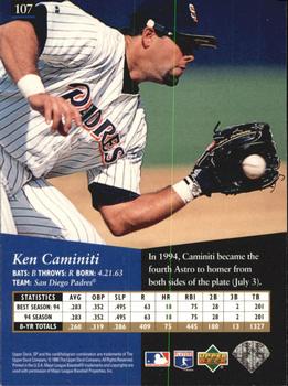 1995 SP - Superbafoil #107 Ken Caminiti Back