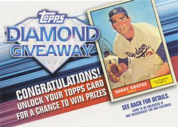 2011 Topps - Diamond Giveaway #TDG-22 Sandy Koufax Front