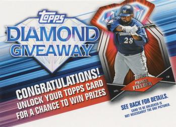 2011 Topps - Diamond Giveaway #TDG-30 Prince Fielder Front