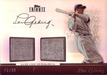 2011 Topps Tribute - Dual Relics #TDR-LG Lou Gehrig Front