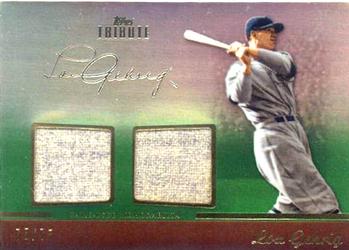 2011 Topps Tribute - Dual Relics Green #TDR-LG Lou Gehrig Front