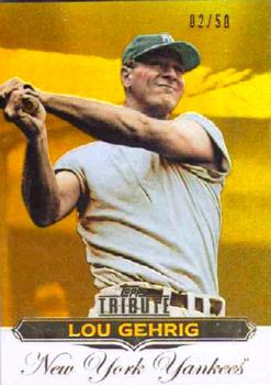 2011 Topps Tribute - Gold #22 Lou Gehrig Front