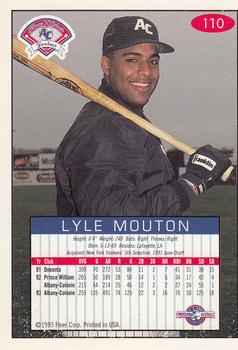 1993-94 Fleer Excel #110 Lyle Mouton Back