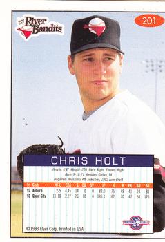 1993-94 Fleer Excel #201 Chris Holt Back