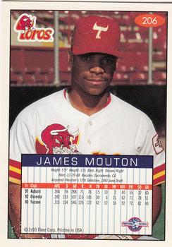 1993-94 Fleer Excel #206 James Mouton Back