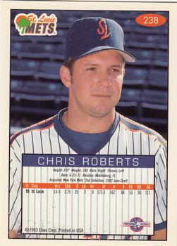 1993-94 Fleer Excel #238 Chris Roberts Back