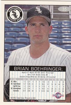 1993-94 Fleer Excel #35 Brian Boehringer Back
