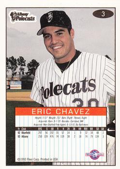 1993-94 Fleer Excel #3 Eric Chavez Back
