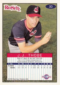 1993-94 Fleer Excel #50 J.J. Thobe Back