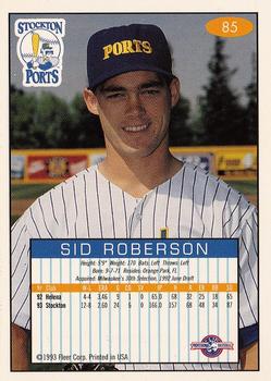 1993-94 Fleer Excel #85 Sid Roberson Back