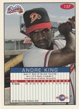 1993-94 Fleer Excel #157 Andre King Back