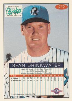 1993-94 Fleer Excel #279 Sean Drinkwater Back