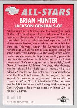 1993-94 Fleer Excel - All-Stars #8 Brian Hunter Back