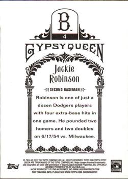 2011 Topps Gypsy Queen #4 Jackie Robinson Back
