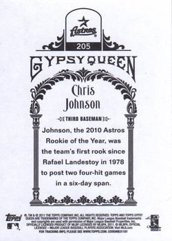 2011 Topps Gypsy Queen #205 Chris Johnson Back