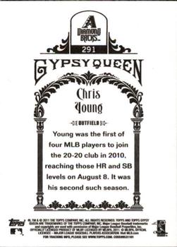 2011 Topps Gypsy Queen #291 Chris Young Back