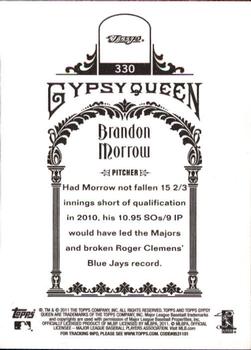 2011 Topps Gypsy Queen #330 Brandon Morrow Back