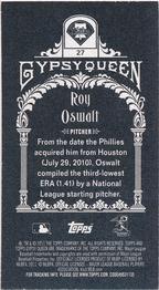 2011 Topps Gypsy Queen - Mini Black #27 Roy Oswalt Back