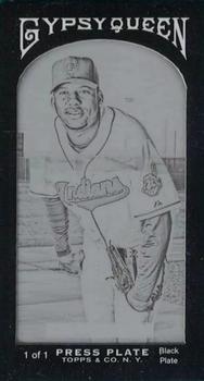 2011 Topps Gypsy Queen - Mini Framed Printing Plates Black #240 Fausto Carmona Front