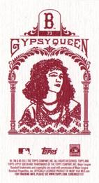 2011 Topps Gypsy Queen - Mini Red Gypsy Queen Back #73 Carl Yastrzemski Back