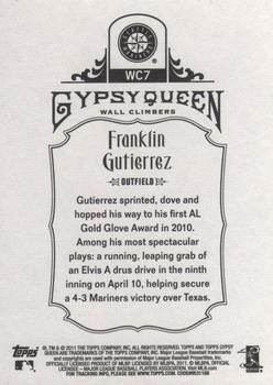 2011 Topps Gypsy Queen - Wall Climbers #WC7 Franklin Gutierrez Back