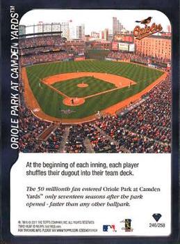 2011 Topps Attax #246 Oriole Park at Camden Yards Front