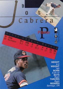 1993 Classic Best Gold #107 Jose Cabrera Back