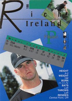 1993 Classic Best Gold #190 Rich Ireland Back