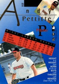 1993 Classic Best Gold #117 Andy Pettitte Back