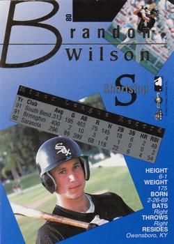 1993 Classic Best Gold #80 Brandon Wilson Back