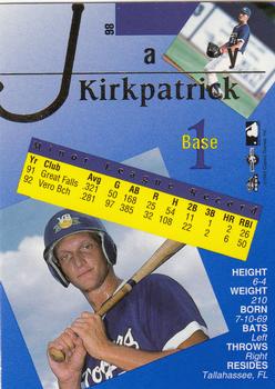 1993 Classic Best Gold #98 Jay Kirkpatrick Back
