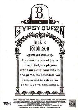 2011 Topps Gypsy Queen - Framed Green #4 Jackie Robinson Back