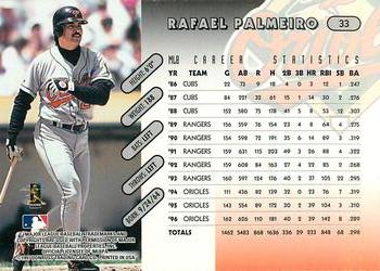 1997 Donruss Team Sets #33 Rafael Palmeiro Back