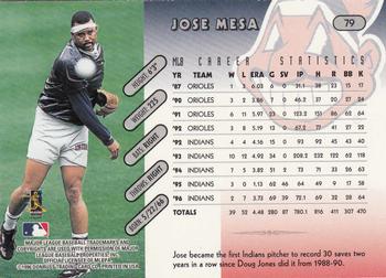 1997 Donruss Team Sets #79 Jose Mesa Back
