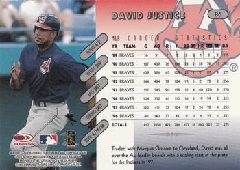 1997 Donruss Team Sets #86 David Justice Back