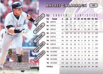 1997 Donruss Team Sets #91 Andres Galarraga Back