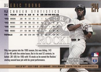 1996 Donruss - Press Proofs #214 Eric Young Back