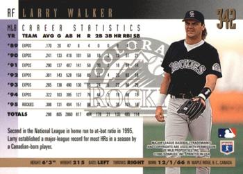 1996 Donruss - Press Proofs #342 Larry Walker Back