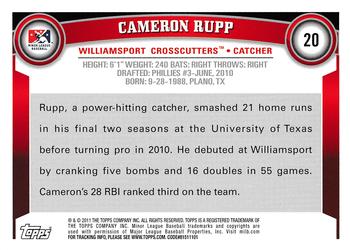 2011 Topps Pro Debut #20 Cameron Rupp Back