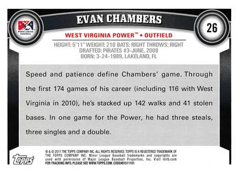 2011 Topps Pro Debut #26 Evan Chambers Back