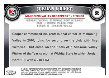 2011 Topps Pro Debut #66 Jordan Cooper Back