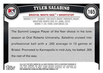 2011 Topps Pro Debut #165 Tyler Saladino Back