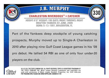 2011 Topps Pro Debut #330 J.R. Murphy Back