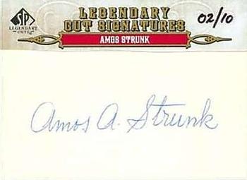 2011 SP Legendary Cuts #4 Amos Strunk Front